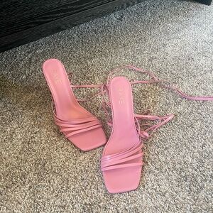 Raye Sookie Pink Strappy Heels NWOT